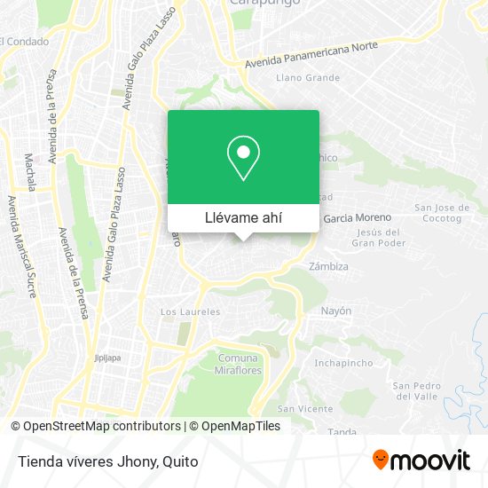 Mapa de Tienda víveres Jhony