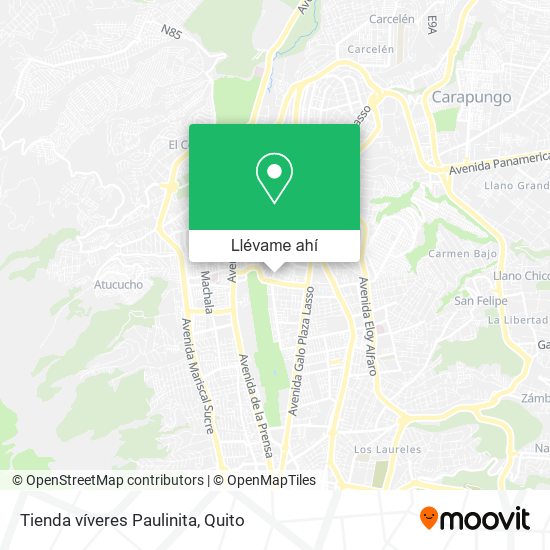 Mapa de Tienda víveres Paulinita