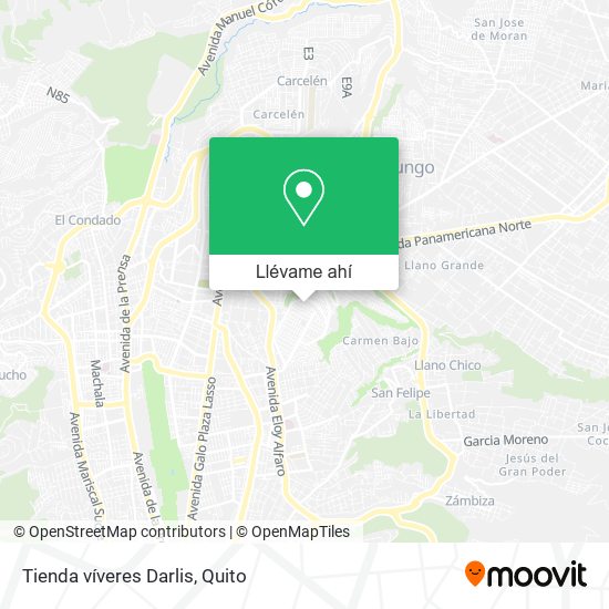 Mapa de Tienda víveres Darlis