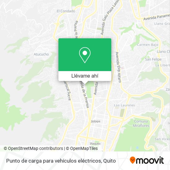 Mapa de Punto de carga para vehículos eléctricos