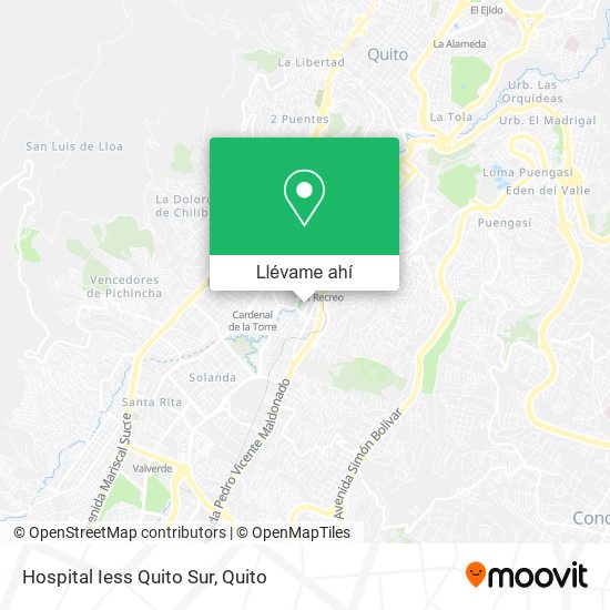 Mapa de Hospital Iess Quito Sur