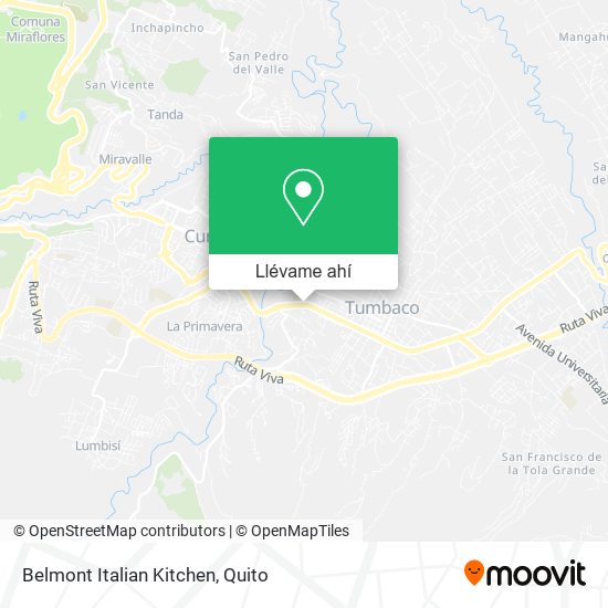 Mapa de Belmont Italian Kitchen