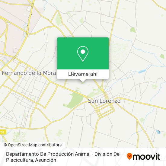 Mapa de Departamento De Producción Animal - División De Piscicultura