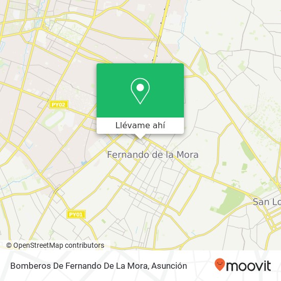 Mapa de Bomberos De Fernando De La Mora