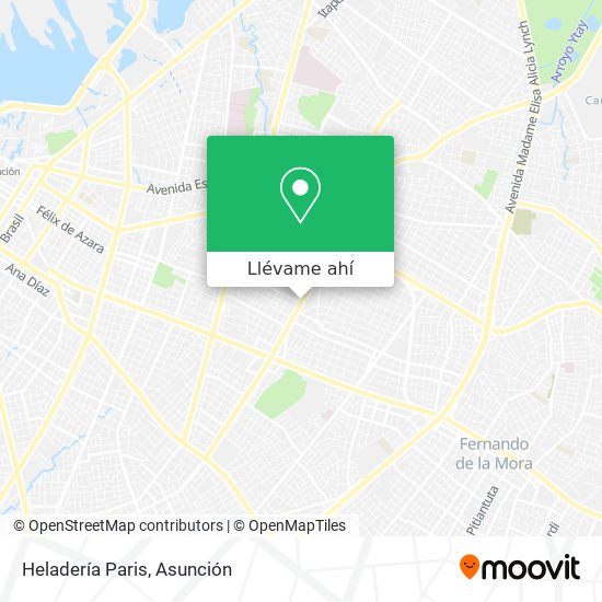 Mapa de Heladería Paris