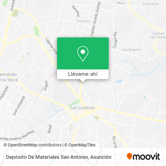 Mapa de Depósito De Materiales San Antonio