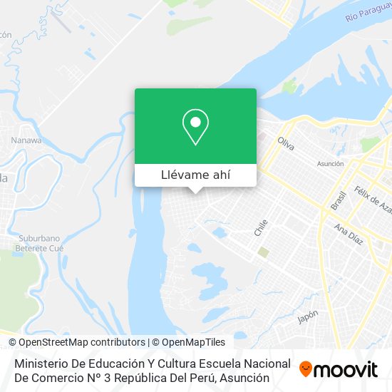 Mapa de Ministerio De Educación Y Cultura Escuela Nacional De Comercio Nº 3 República Del Perú