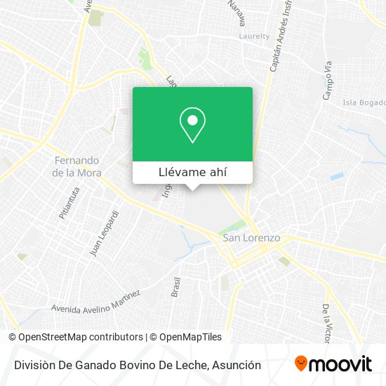 Mapa de Divisiòn De Ganado Bovino De Leche