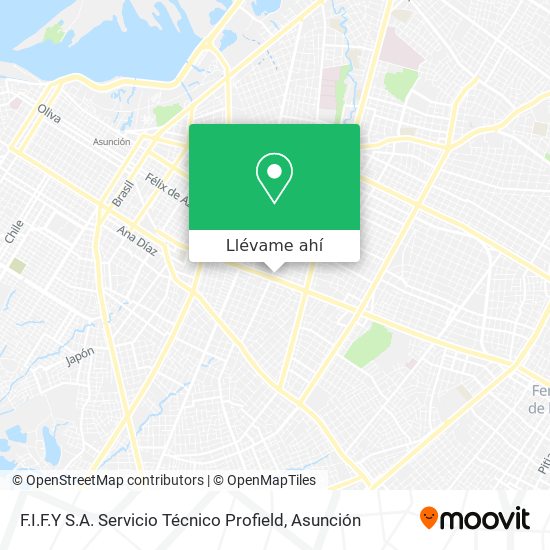 Mapa de F.I.F.Y S.A. Servicio Técnico Profield