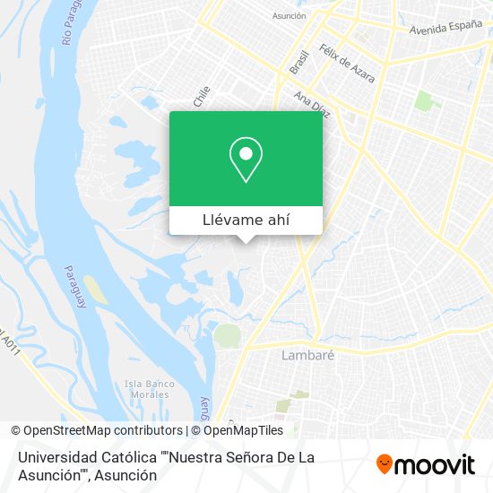 Mapa de Universidad Católica ""Nuestra Señora De La Asunción""