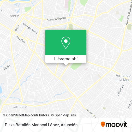 Mapa de Plaza Batallón Mariscal López