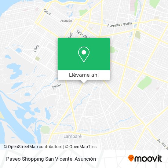 Mapa de Paseo Shopping San Vicente