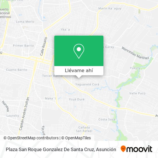 Mapa de Plaza San Roque Gonzalez De Santa Cruz