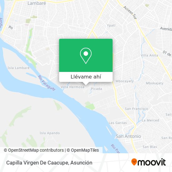 Mapa de Capilla Virgen De Caacupe