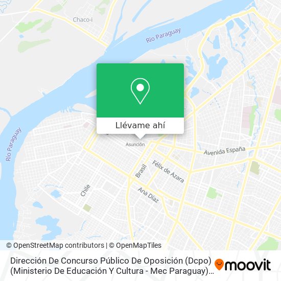 Mapa de Dirección De Concurso Público De Oposición (Dcpo) (Ministerio De Educación Y Cultura - Mec Paraguay)