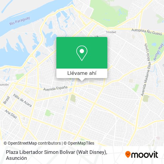 Mapa de Plaza Libertador Simon Bolivar (Walt Disney)