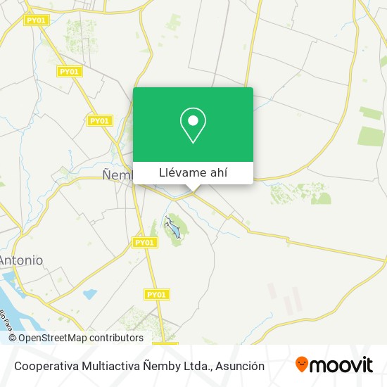 Mapa de Cooperativa Multiactiva Ñemby Ltda.
