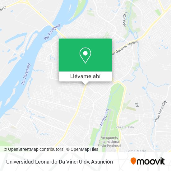 Mapa de Universidad Leonardo Da Vinci Uldv