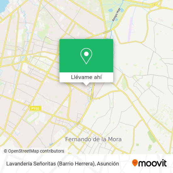 Mapa de Lavandería Señoritas (Barrio Herrera)