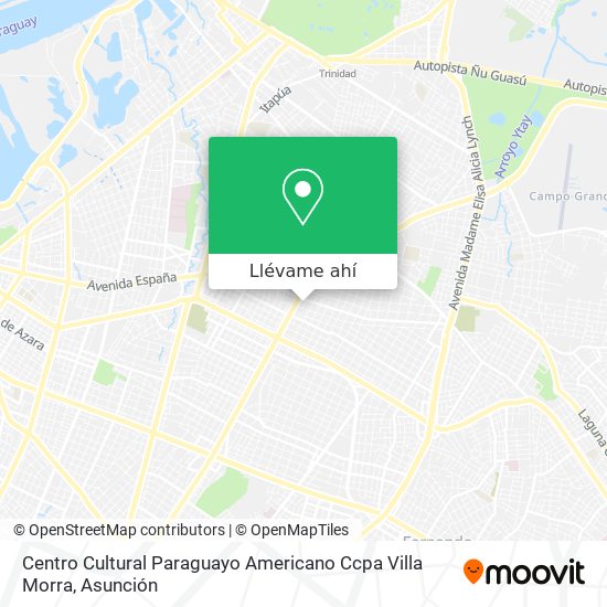 Mapa de Centro Cultural Paraguayo Americano Ccpa Villa Morra