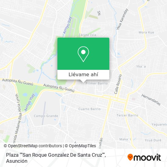 Mapa de Plaza ""San Roque Gonzalez De Santa Cruz""