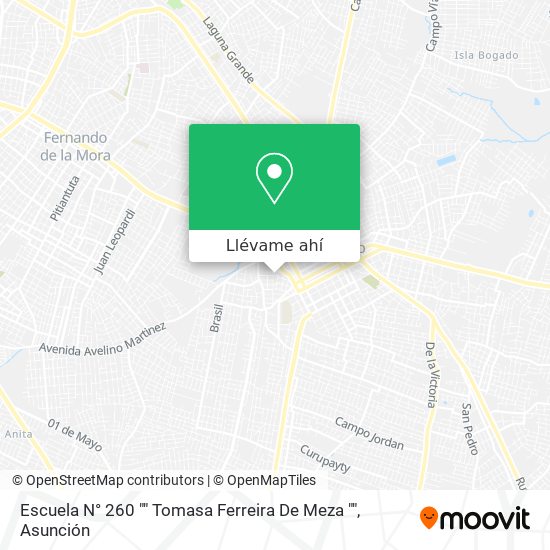 Mapa de Escuela N° 260 "" Tomasa Ferreira De Meza ""