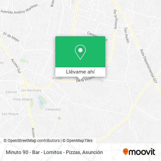 Mapa de Minuto 90 - Bar - Lomitos - Pizzas