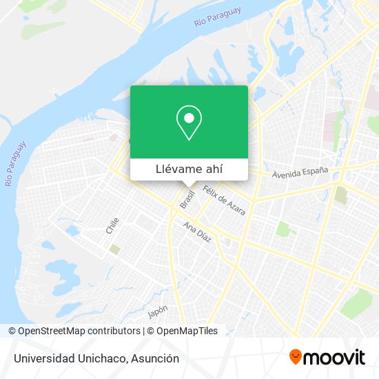 Mapa de Universidad Unichaco