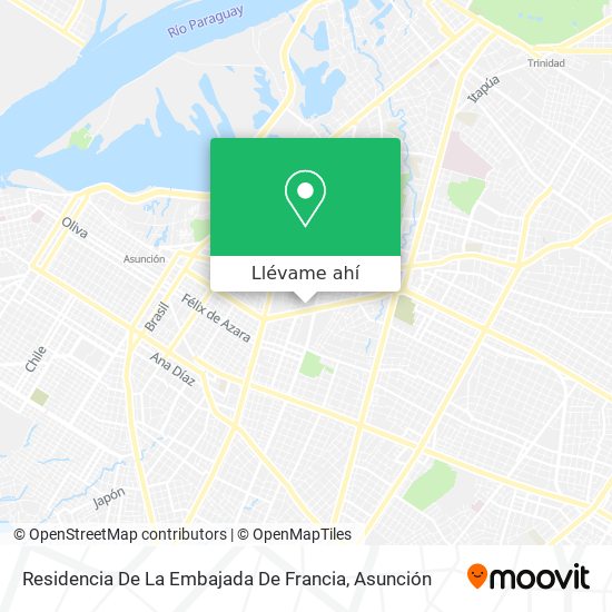 Mapa de Residencia De La Embajada De Francia