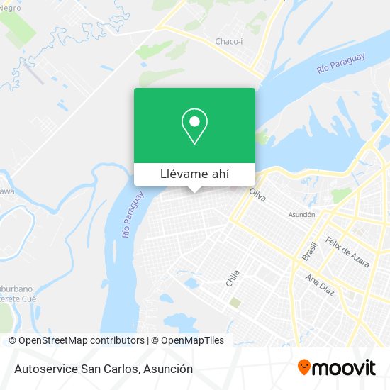 Mapa de Autoservice San Carlos