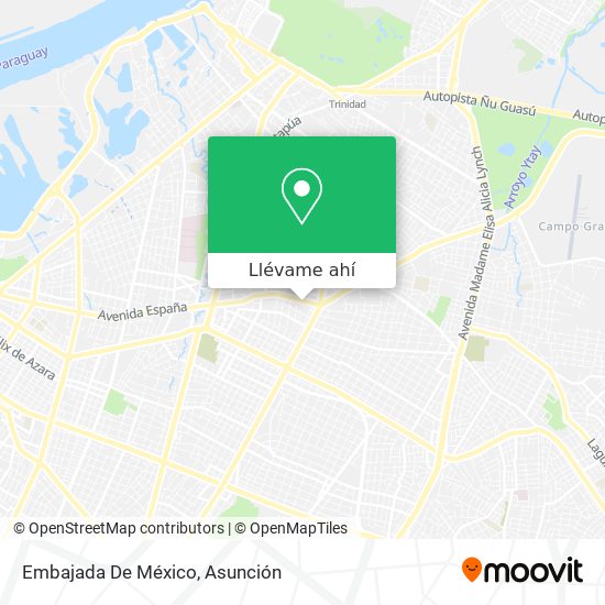 Mapa de Embajada De México