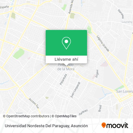 Mapa de Universidad Nordeste Del Paraguay