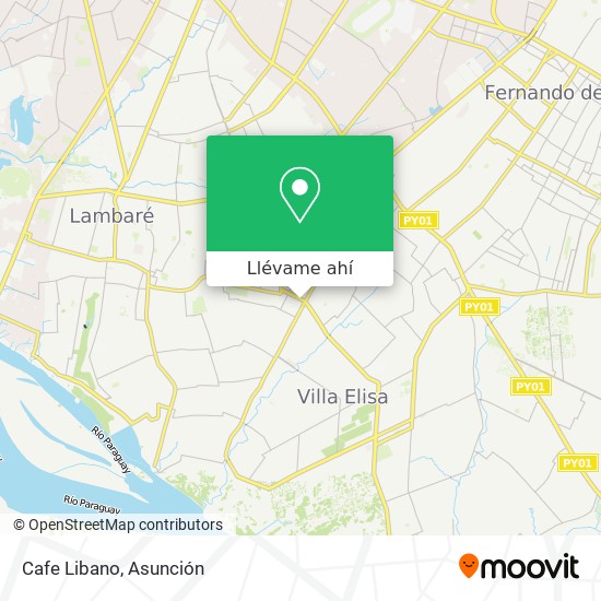 Mapa de Cafe Libano