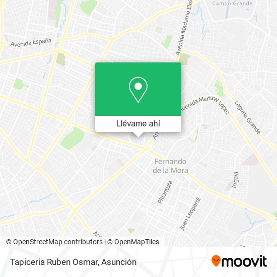 Mapa de Tapiceria Ruben Osmar