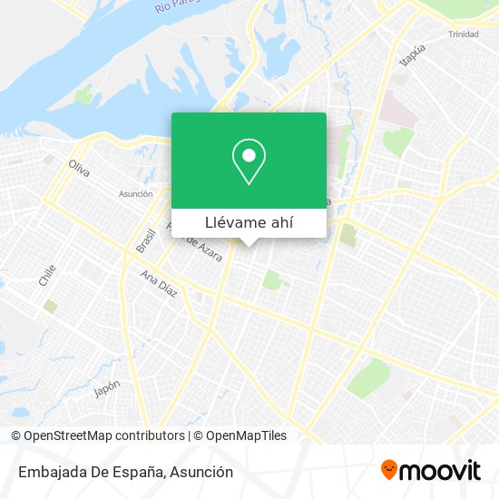 Mapa de Embajada De España