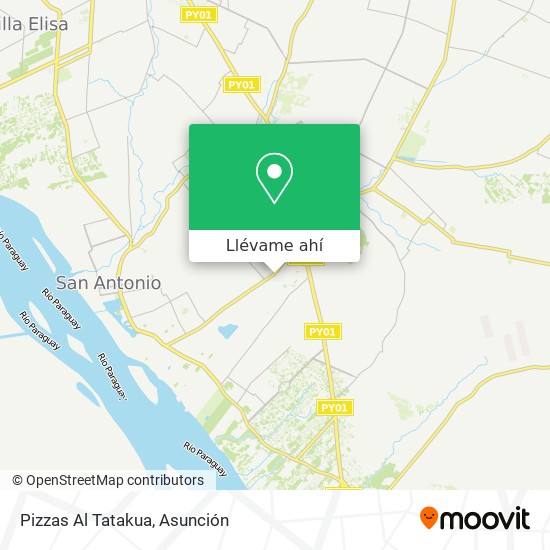 Mapa de Pizzas Al Tatakua