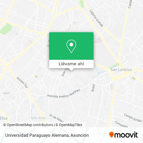 Mapa de Universidad Paraguayo Alemana