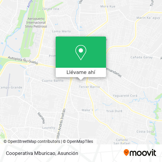 Mapa de Cooperativa Mburicao