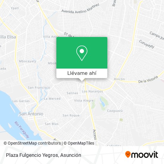 Mapa de Plaza Fulgencio Yegros