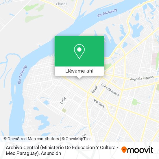 Mapa de Archivo Central (Ministerio De Educacion Y Cultura - Mec Paraguay)