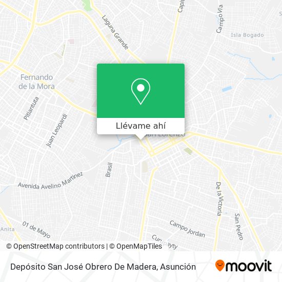 Mapa de Depósito San José Obrero De Madera