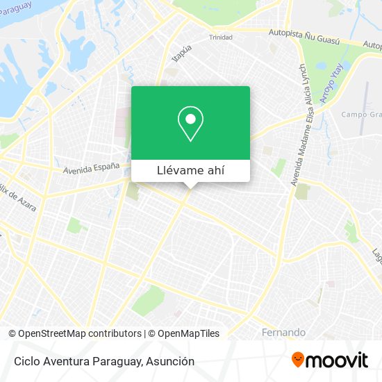 Mapa de Ciclo Aventura Paraguay