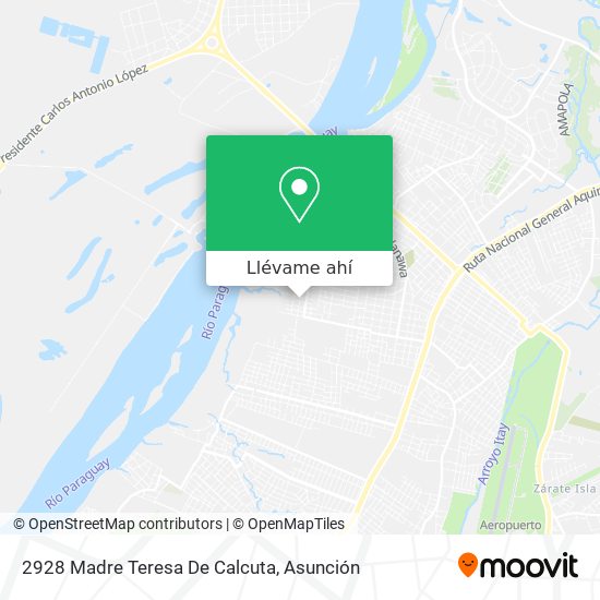 Mapa de 2928 Madre Teresa De Calcuta