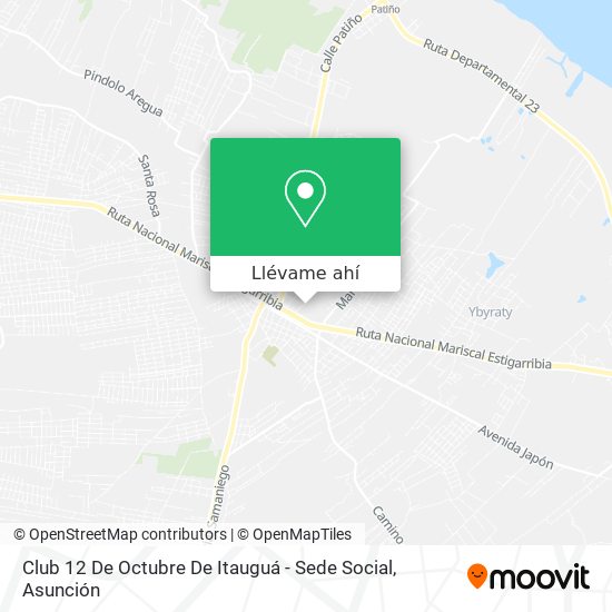 Mapa de Club 12 De Octubre De Itauguá - Sede Social