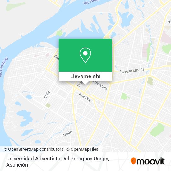 Mapa de Universidad Adventista Del Paraguay Unapy