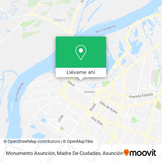 Mapa de Monumento Asunción, Madre De Ciudades