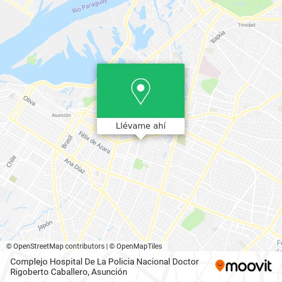 Mapa de Complejo Hospital De La Policia Nacional Doctor Rigoberto Caballero