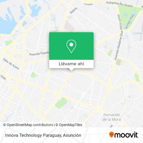 Mapa de Innova Technology Paraguay