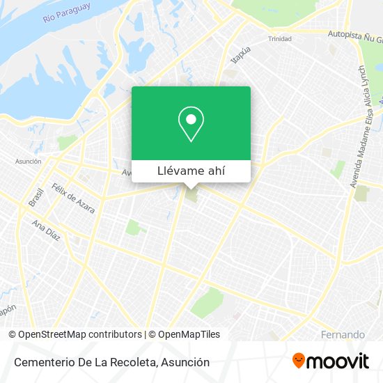 Mapa de Cementerio De La Recoleta