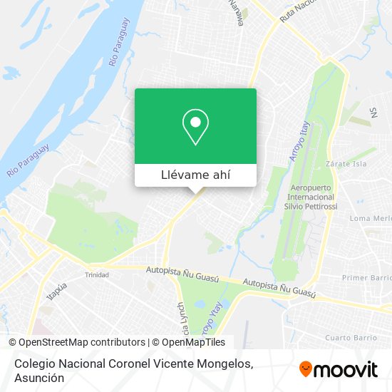 Mapa de Colegio Nacional Coronel Vicente Mongelos